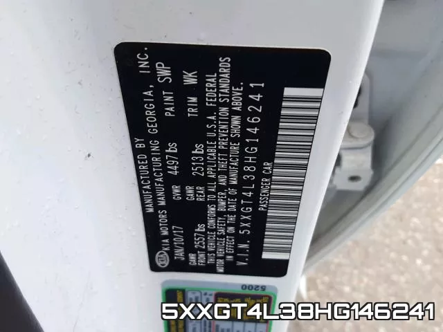 5XXGT4L38HG146241 фото 2