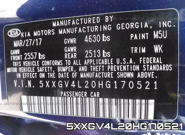 5XXGV4L20HG170521 фото 10