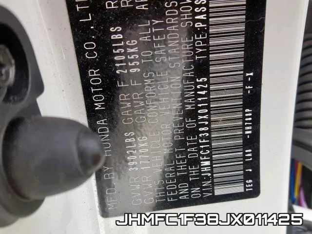 JHMFC1F38JX011425 фото 2