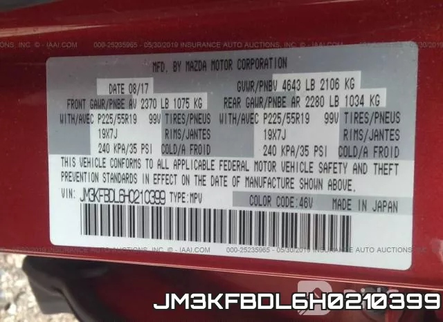 JM3KFBDL6H0210399 фото 10
