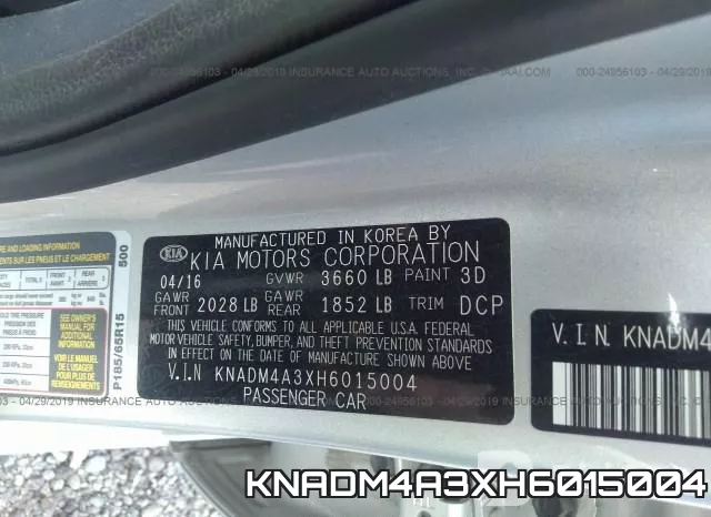 KNADM4A3XH6015004 фото 10