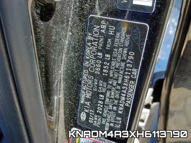 KNADM4A3XH6113790 фото 2
