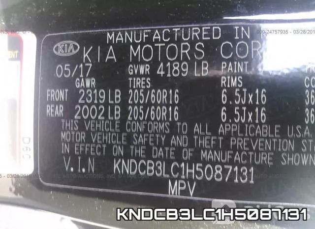 KNDCB3LC1H5087131 фото 10