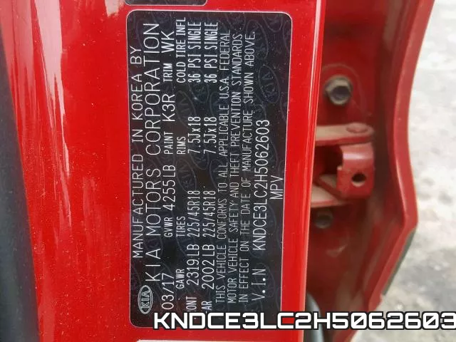 KNDCE3LC2H5062603 фото 2