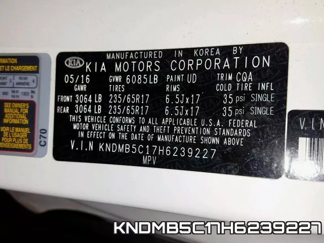 KNDMB5C17H6239227 фото 2