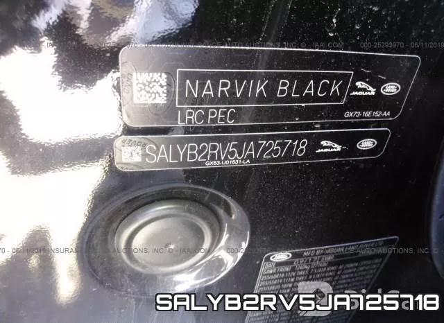 SALYB2RV5JA725718 фото 10