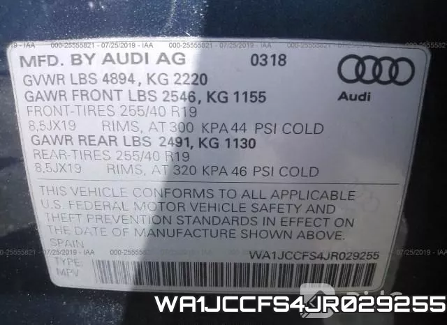 WA1JCCFS4JR029255 фото 10