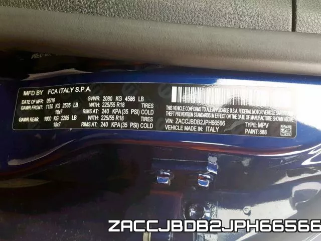 ZACCJBDB2JPH66566 фото 2