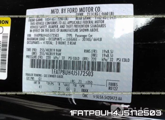 1FATP8UH4J5172503 фото 10