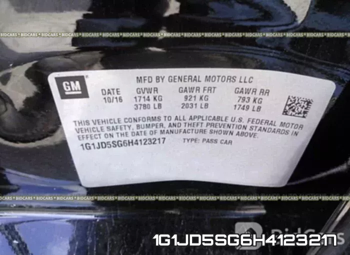 1G1JD5SG6H4123217 фото 9