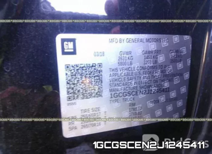 1GCGSCEN2J1245411 фото 10