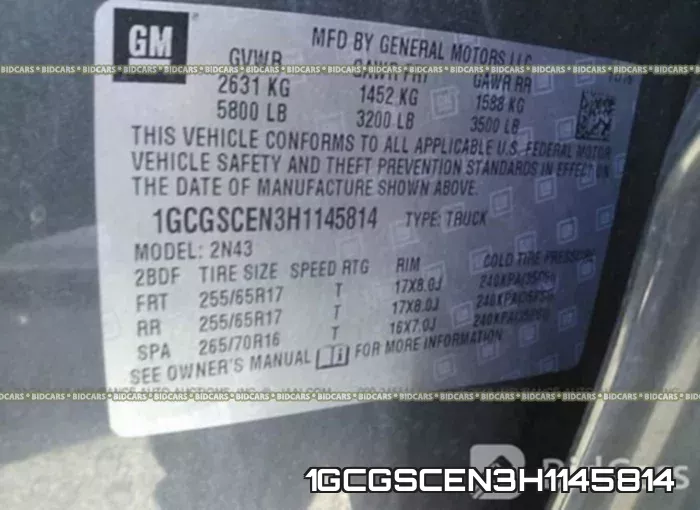 1GCGSCEN3H1145814 фото 10