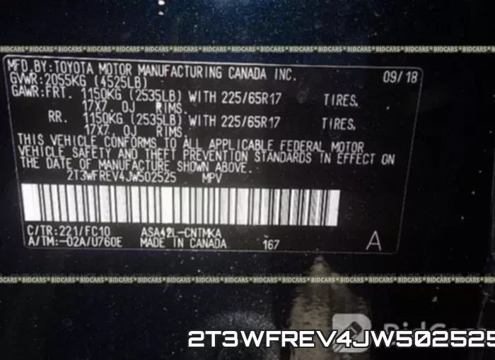 2T3WFREV4JW502525 фото 10