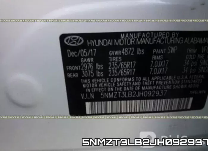 5NMZT3LB2JH092937 фото 10