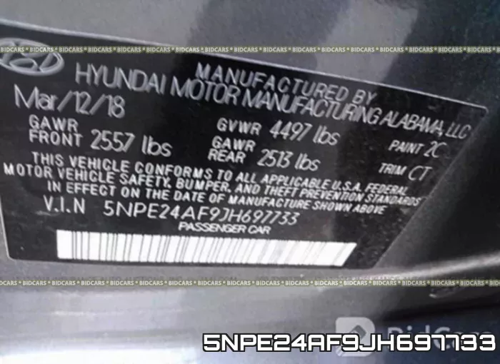 5NPE24AF9JH697733 фото 10