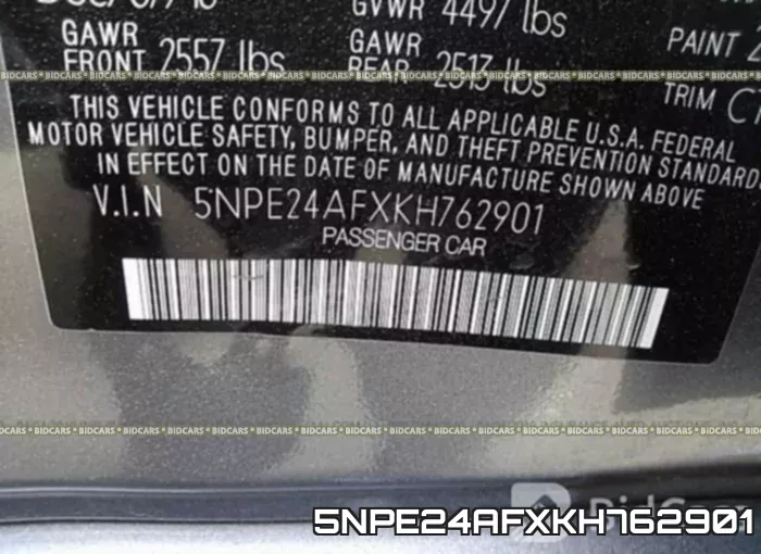 5NPE24AFXKH762901 фото 10
