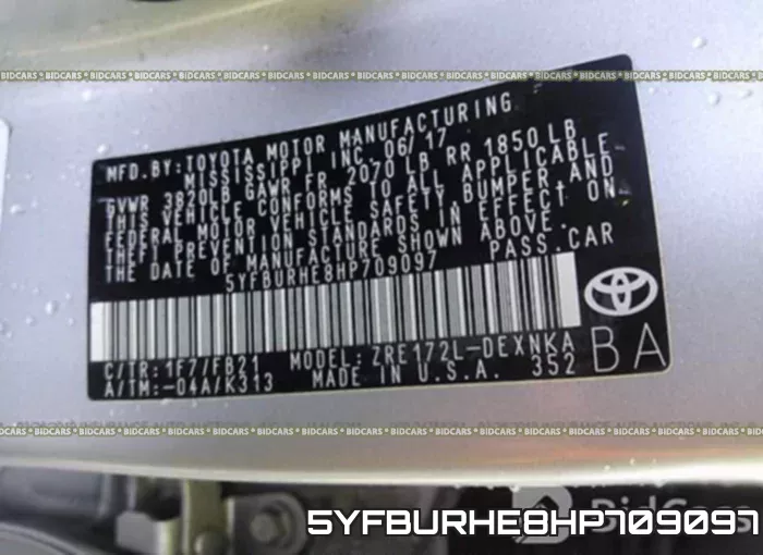 5YFBURHE8HP709097 фото 10