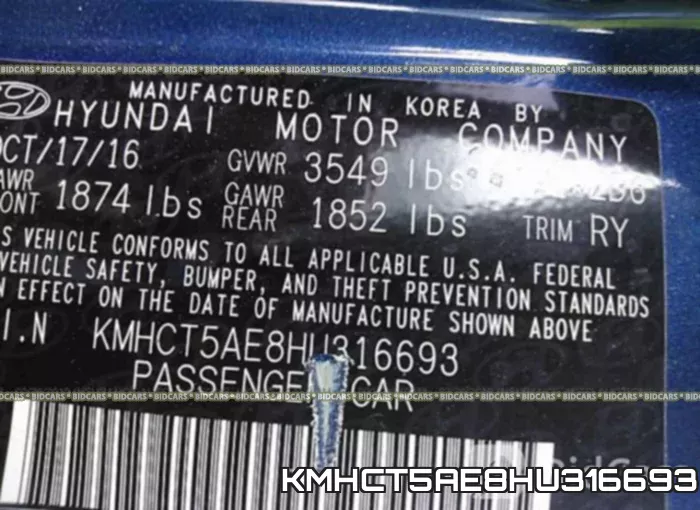 KMHCT5AE8HU316693 фото 10