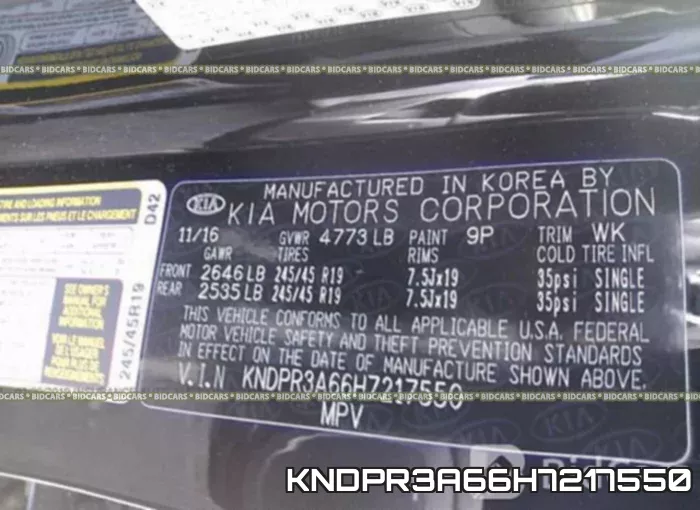 KNDPR3A66H7217550 фото 10
