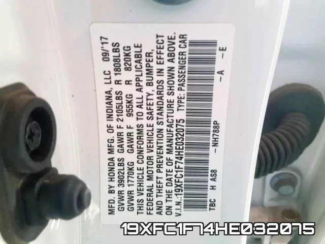 19XFC1F74HE032075 фото 2