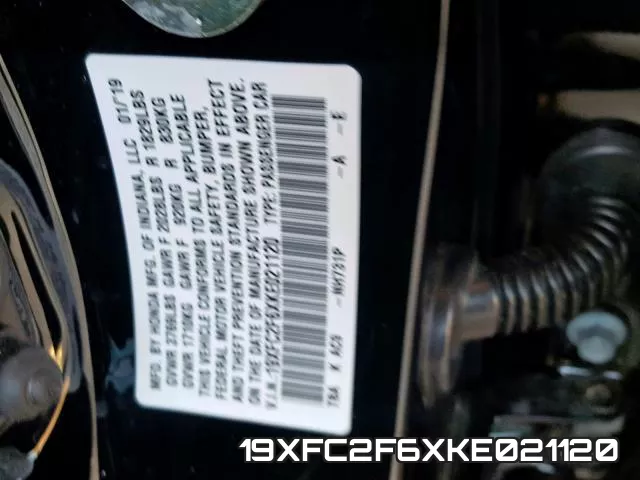 19XFC2F6XKE021120 фото 2