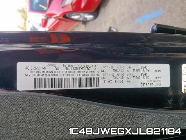 1C4BJWEGXJL821184 фото 2