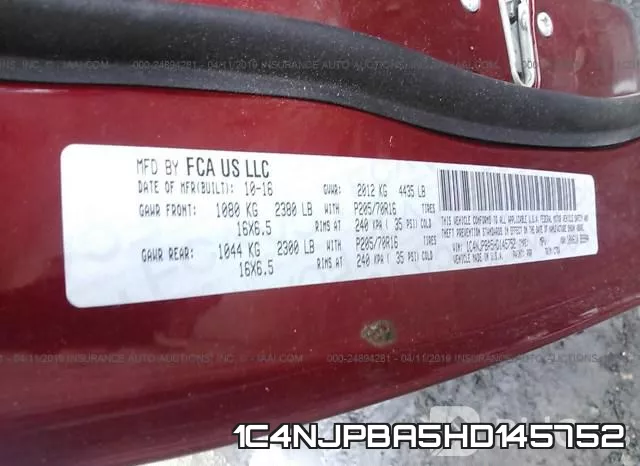 1C4NJPBA5HD145752 фото 10