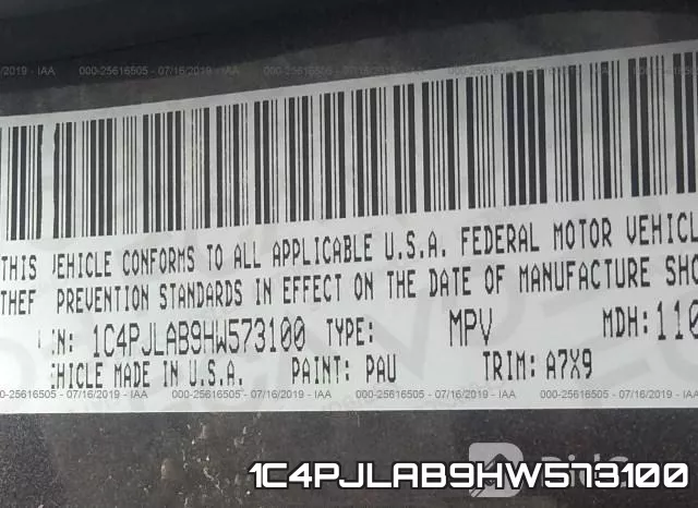 1C4PJLAB9HW573100 фото 9