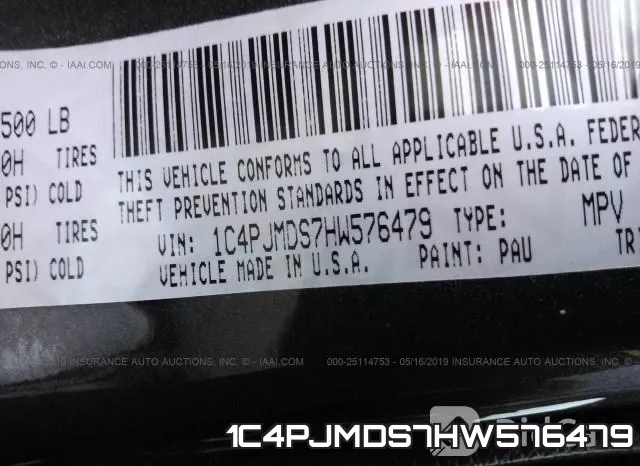 1C4PJMDS7HW576479 фото 10