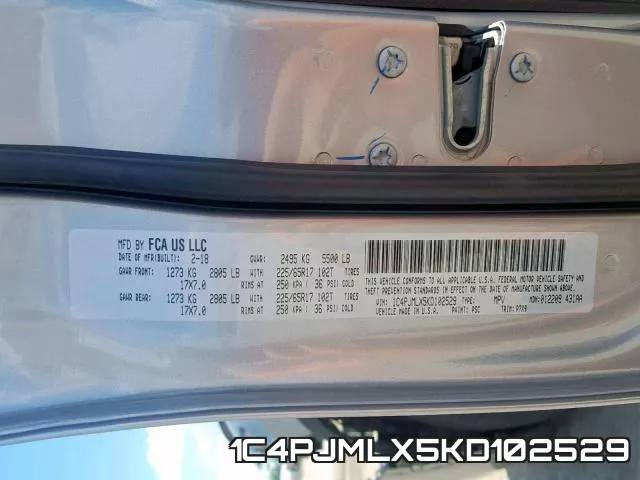 1C4PJMLX5KD102529 фото 2