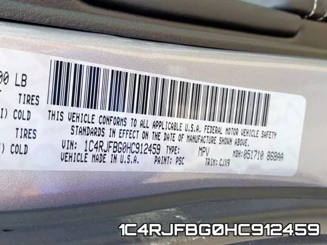 1C4RJFBG0HC912459 фото 2