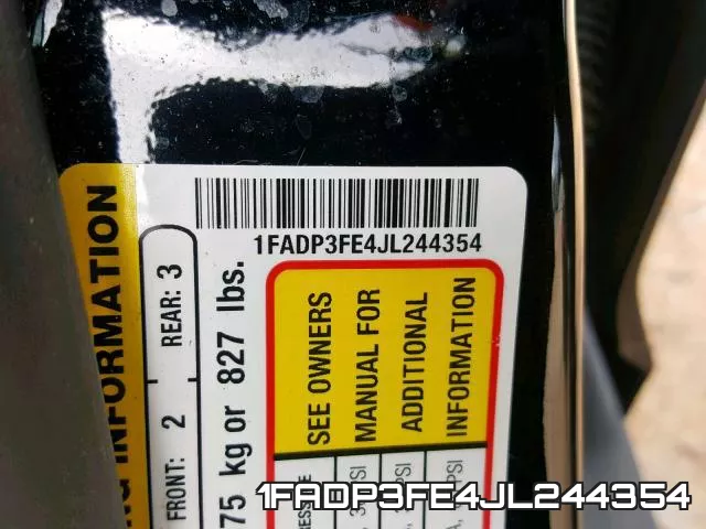 1FADP3FE4JL244354 фото 2