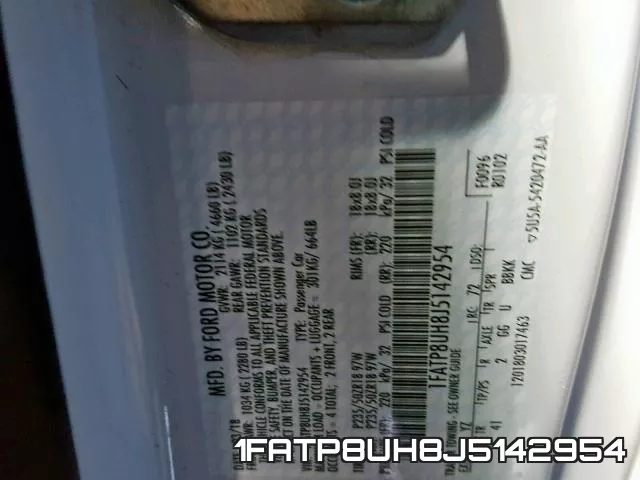 1FATP8UH8J5142954 фото 2