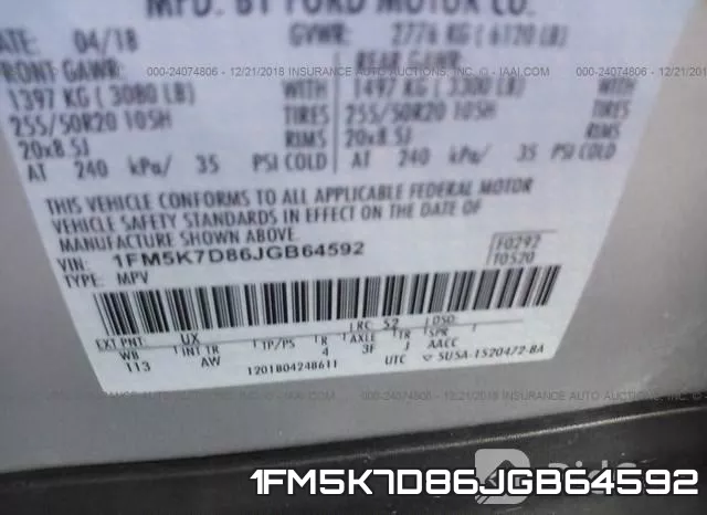 1FM5K7D86JGB64592 фото 10