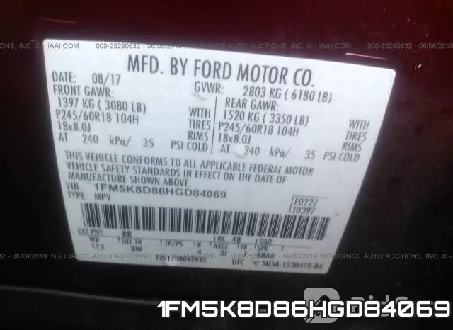 1FM5K8D86HGD84069 фото 10