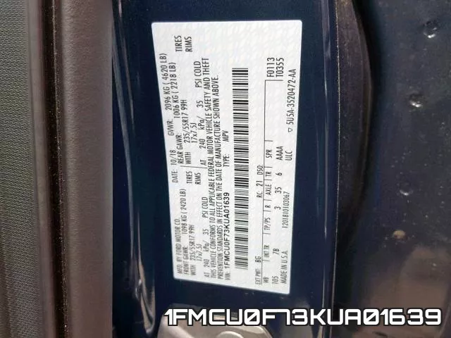 1FMCU0F73KUA01639 фото 2