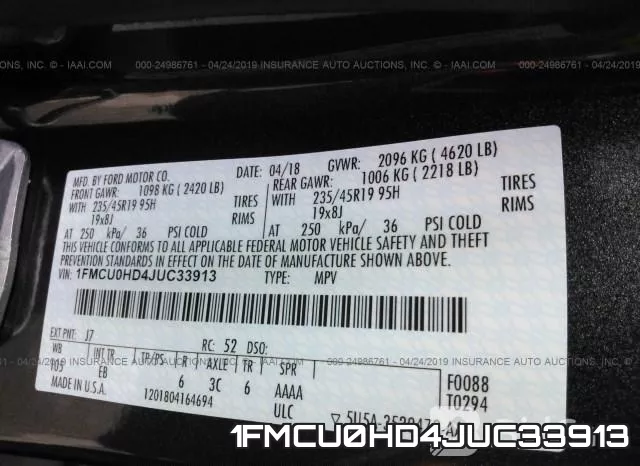 1FMCU0HD4JUC33913 фото 9