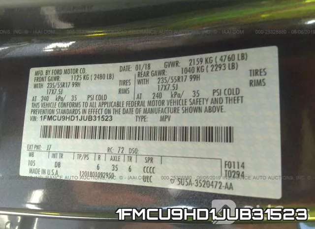 1FMCU9HD1JUB31523 фото 10