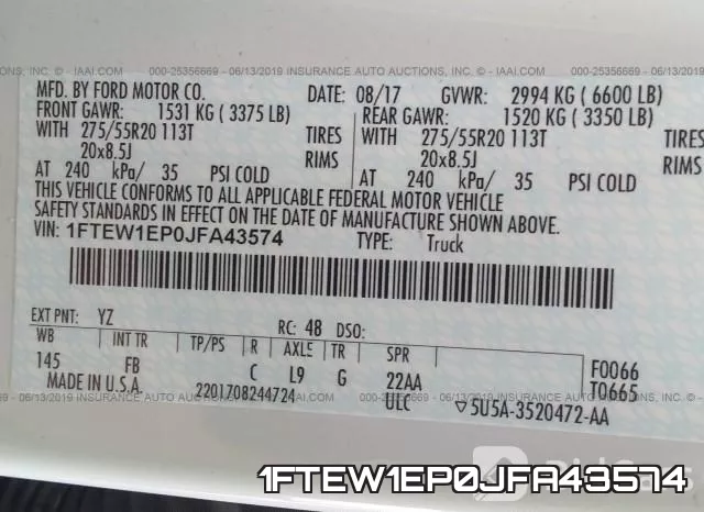 1FTEW1EP0JFA43574 фото 10