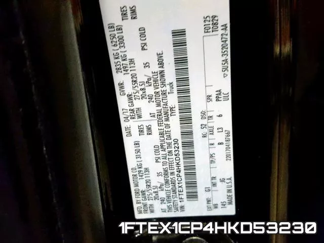 1FTEX1CP4HKD53230 фото 2