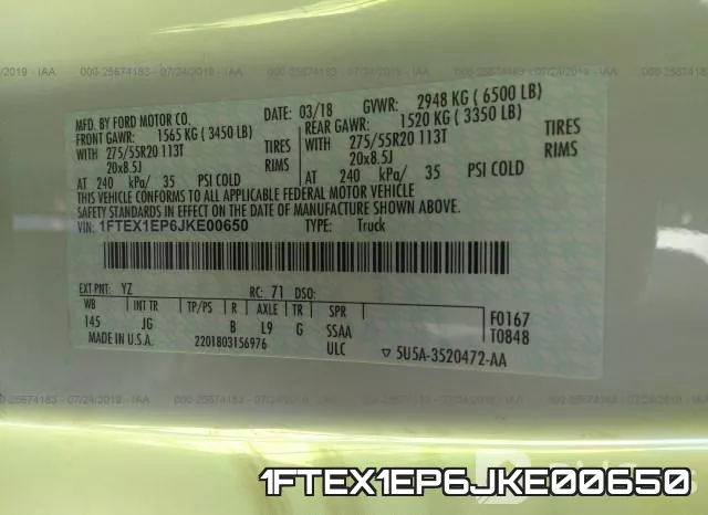 1FTEX1EP6JKE00650 фото 10
