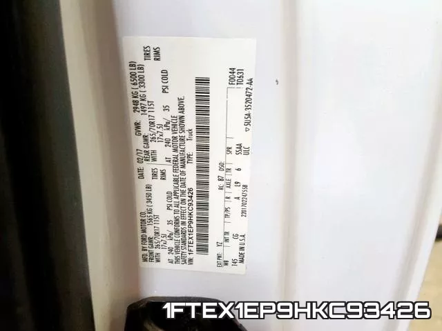 1FTEX1EP9HKC93426 фото 2