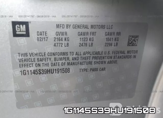1G1145S39HU191508 фото 10
