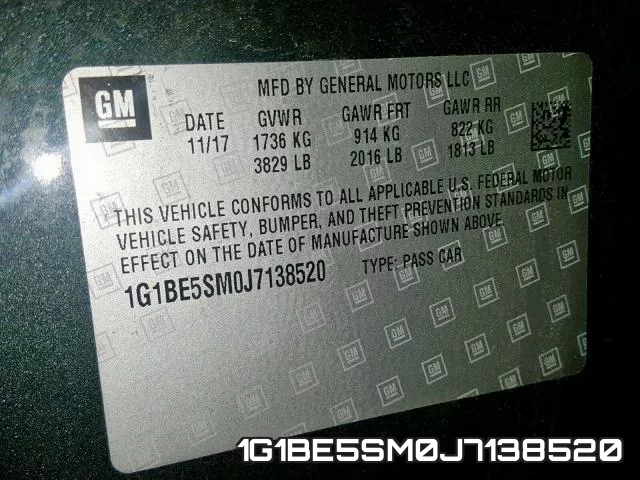 1G1BE5SM0J7138520 фото 2