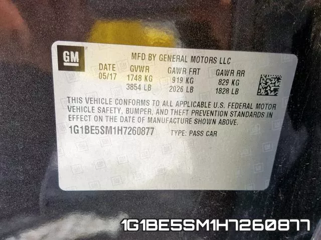 1G1BE5SM1H7260877 фото 2