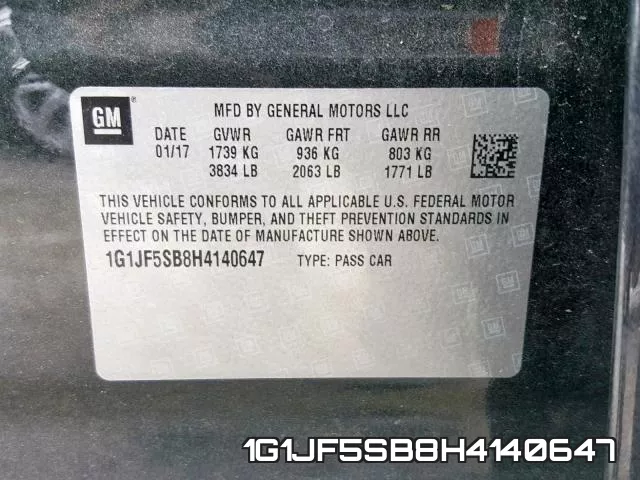 1G1JF5SB8H4140647 фото 2