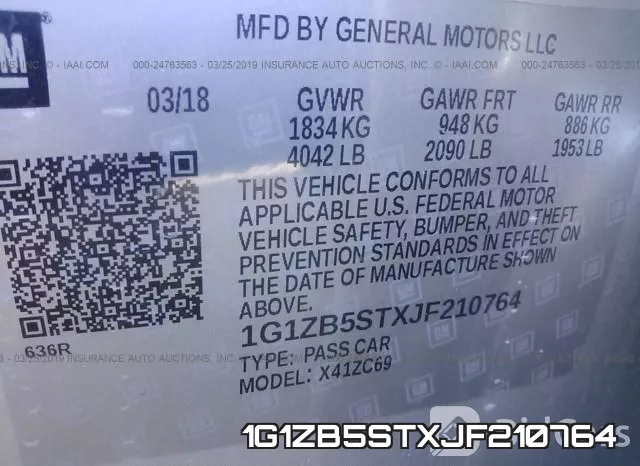 1G1ZB5STXJF210764 фото 10