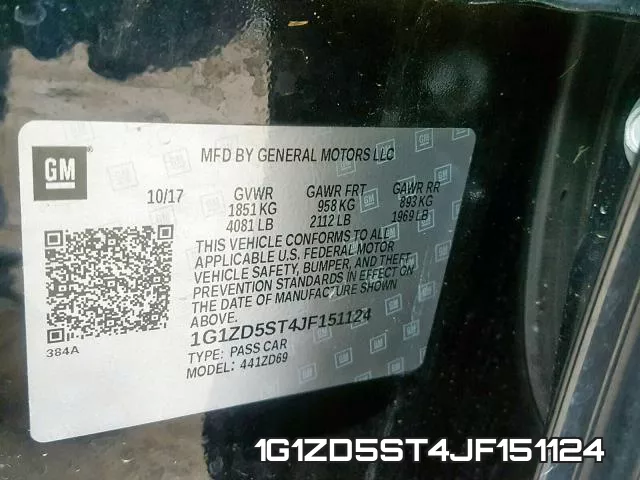 1G1ZD5ST4JF151124 фото 2