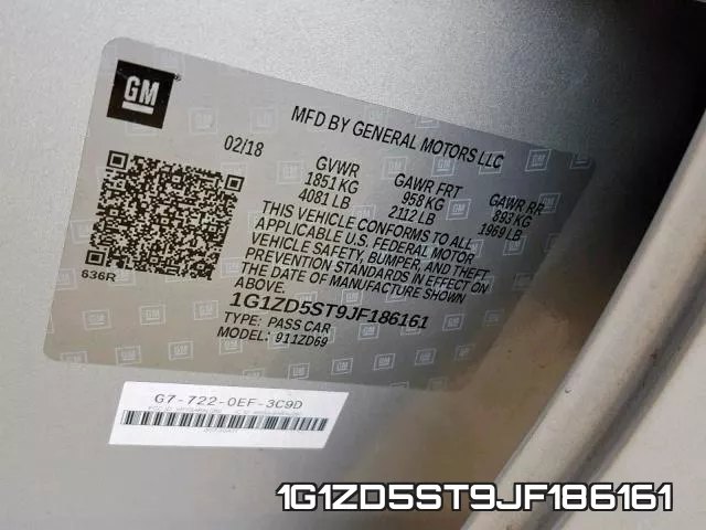 1G1ZD5ST9JF186161 фото 2
