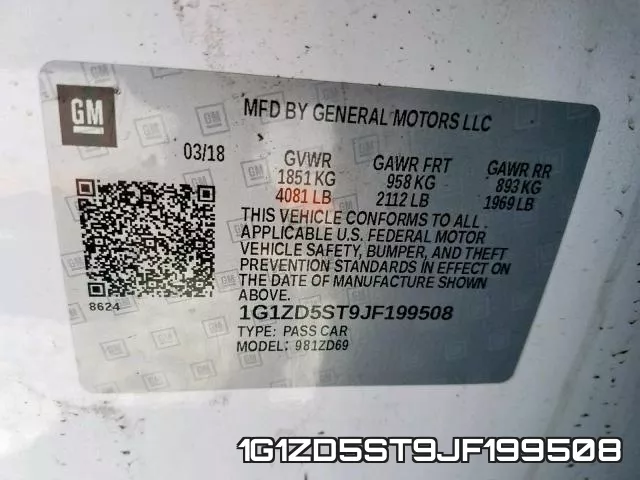 1G1ZD5ST9JF199508 фото 2